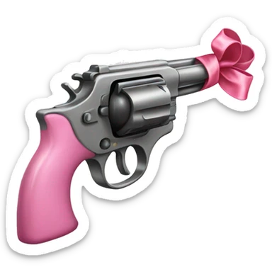gun with the pink bow  sticker