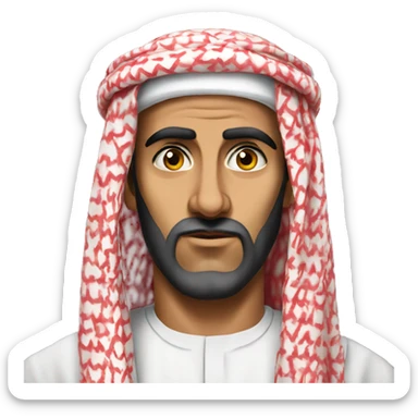 arab sheikh photorealistic serious sticker