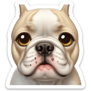 french bulldog dog with tears sticker
