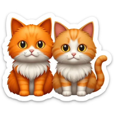 two cats in love sticker