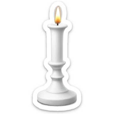 white candlestick sticker