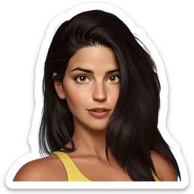 realistic portrait of girl sticker