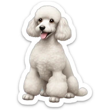 Dog Standart Poodle full-height sticker
