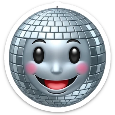 Laughing disco ball sticker