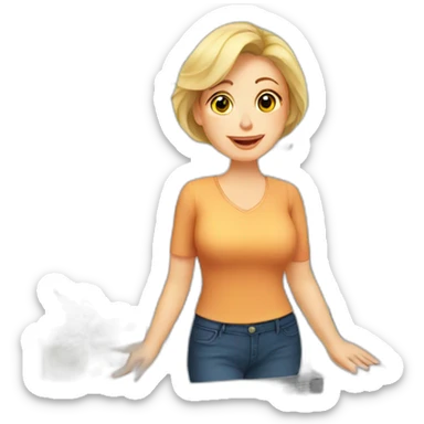 russian mom in refrigerator sticker