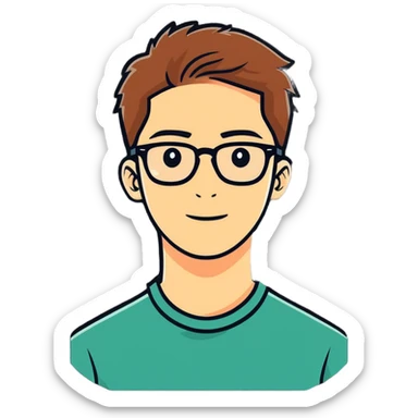 Ma boyfriend with glasses sticker
