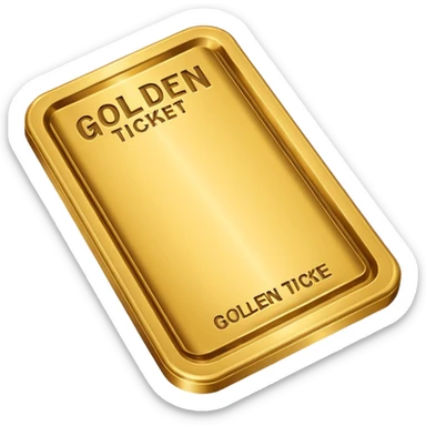 ticket d'or Wonka sticker