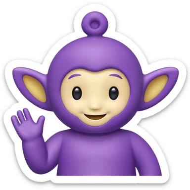 cute tinky-winky teletubby sticker