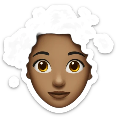 Beautiful teenage black woman with long black curls sticker