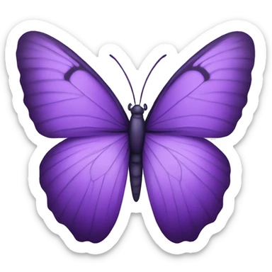 Purple butterfly sticker