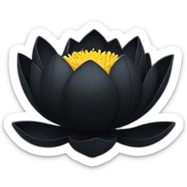 black lotus blossom sticker