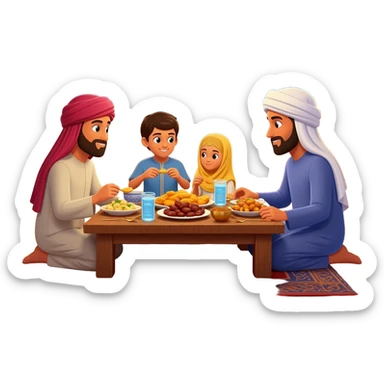 arab ramadan iftar sticker