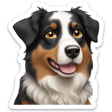 Tri color Australian shepherd dog sticker
