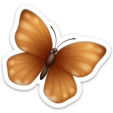 borboleta marrom sticker