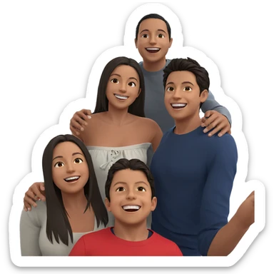 happy friends having fun together sticker