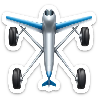 generate realistic airplane landing gear sticker