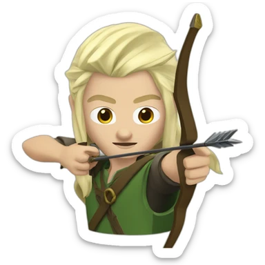 Legolas shooting an arrow sticker