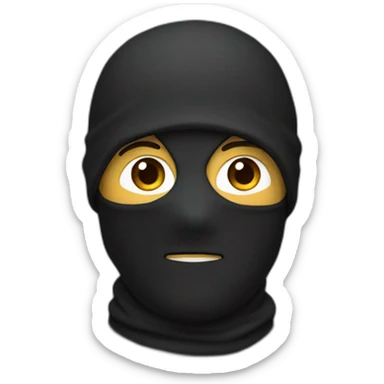 man with a balaclava sticker