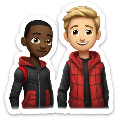 Miles Morales with red Jordan’s ￼ sticker