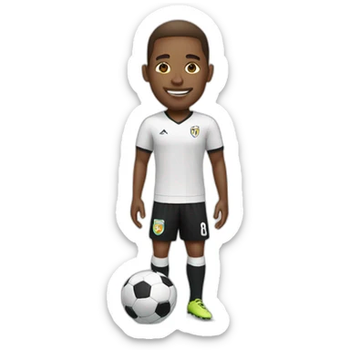 white soccer player sticker
