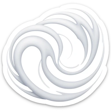 Masculine form made of gentle white flowing energy waves, subtle ethereal silhouette, no color, minimalist abstract design sticker