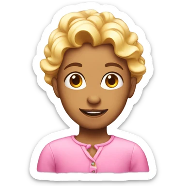 Pink birthday  sticker