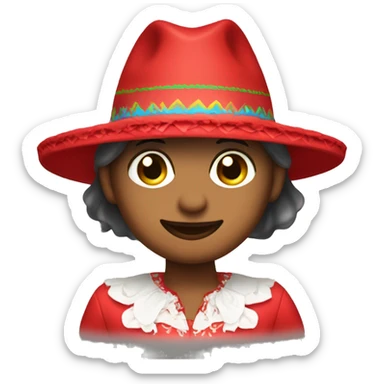 delfín con un sombrero y vestido con un traje rojo sticker