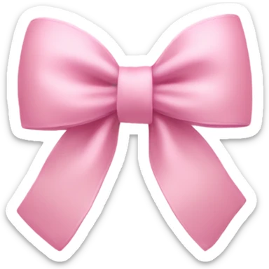 light pink bow on light pink bow sticker