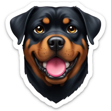 Rottweiler with heart sticker