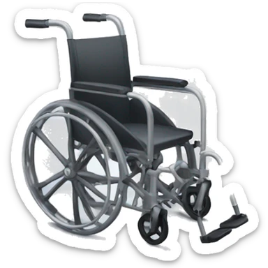 wheelchair with one wheel sticker