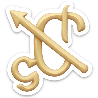 the letter S with arrows running through it horizontally and vertically  sticker