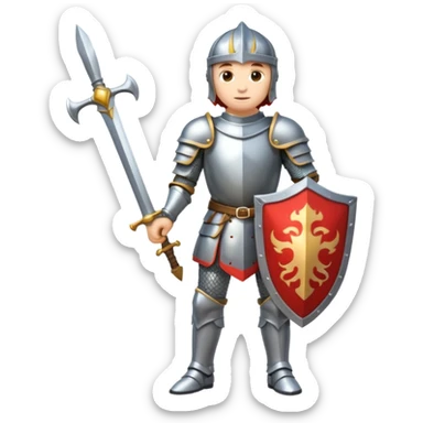 brave knight full body sticker