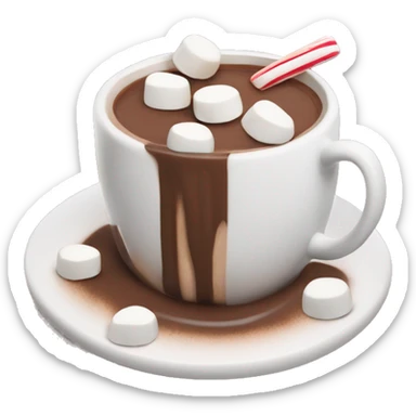 Hot chocolate with marshmallows  sticker