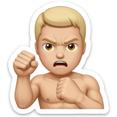 Emojis con el puño cerrado y molesto para pelear sticker