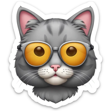 Cat with sunglasses sticker