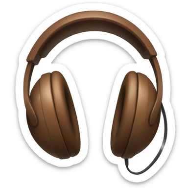 Brown headphones sticker