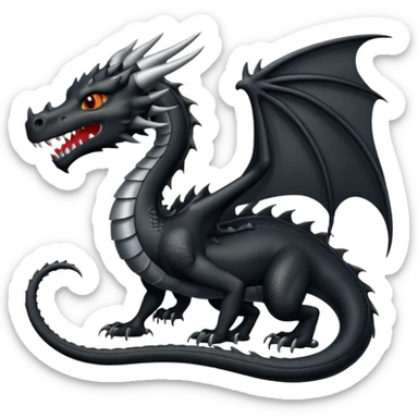 Dragón negro sticker