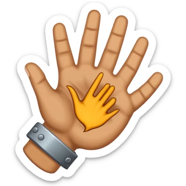 strong heavy metal hand ich liebe dich geste sticker