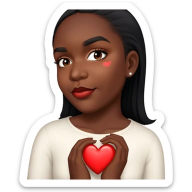 She give heart because she is Lovely  sticker