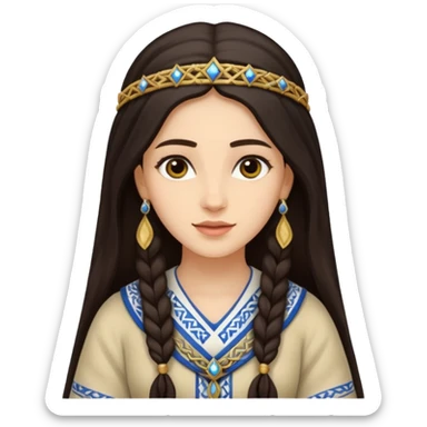 jewish women young ancient Judea, long hair sticker