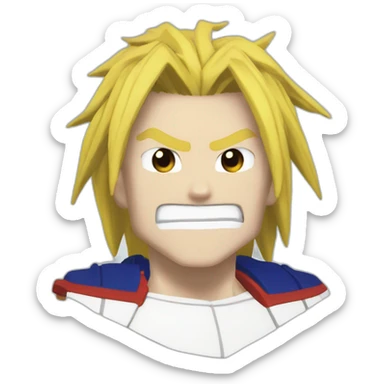 All might my hero academia motivated sticker