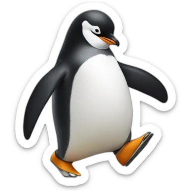 penguin breakdancing sticker