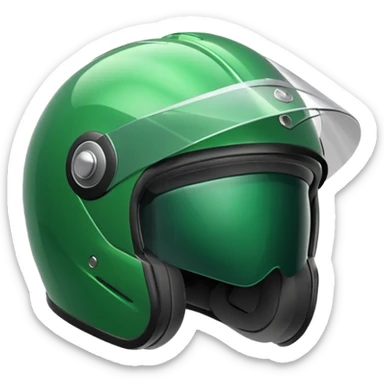 green motorcycle helmet sticker