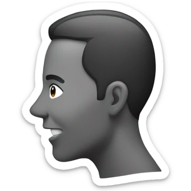 Side profile open the mouth as speaking sticker