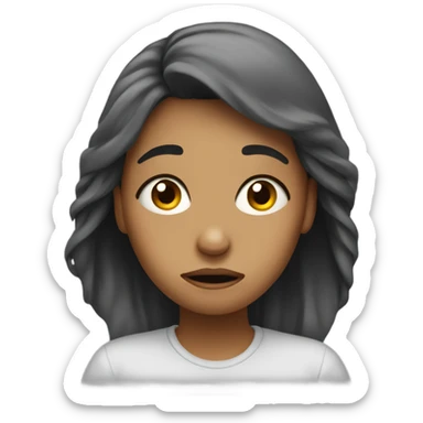 Stressed out girl sticker