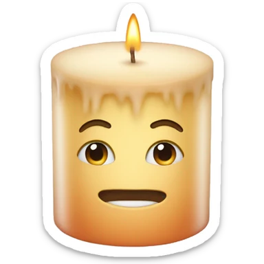 Cute three wick candle sticker