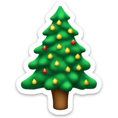 flocked Christmas tree sticker