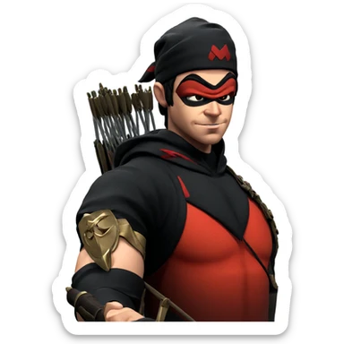 boy with bow and arrow sticker