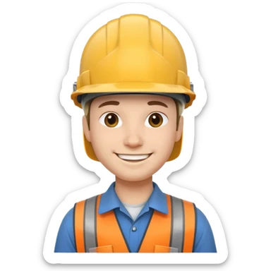 Ingeniero con casco sticker