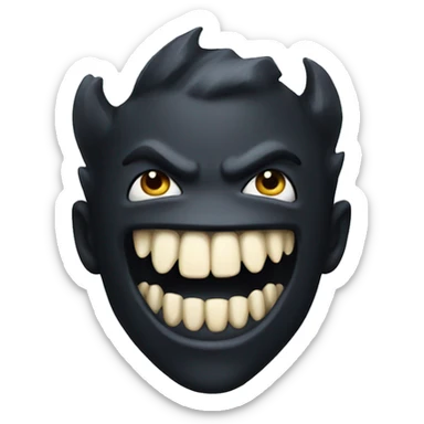 solo monster teeth black sticker